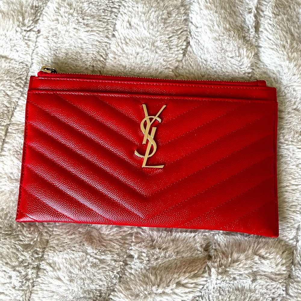 Saint Laurent rouge bill pouch
